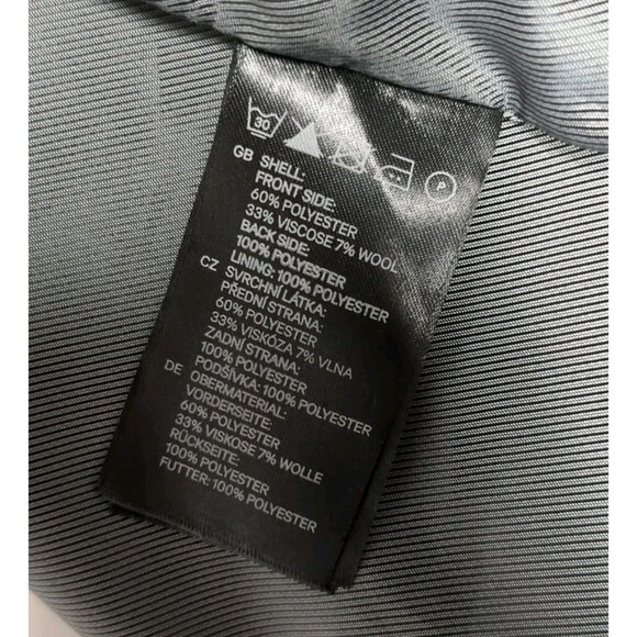 H&M Dress Vest Men US 36R EUR 46 Wool Blend Lined Button Front Black Unisex - Picture 11 of 12